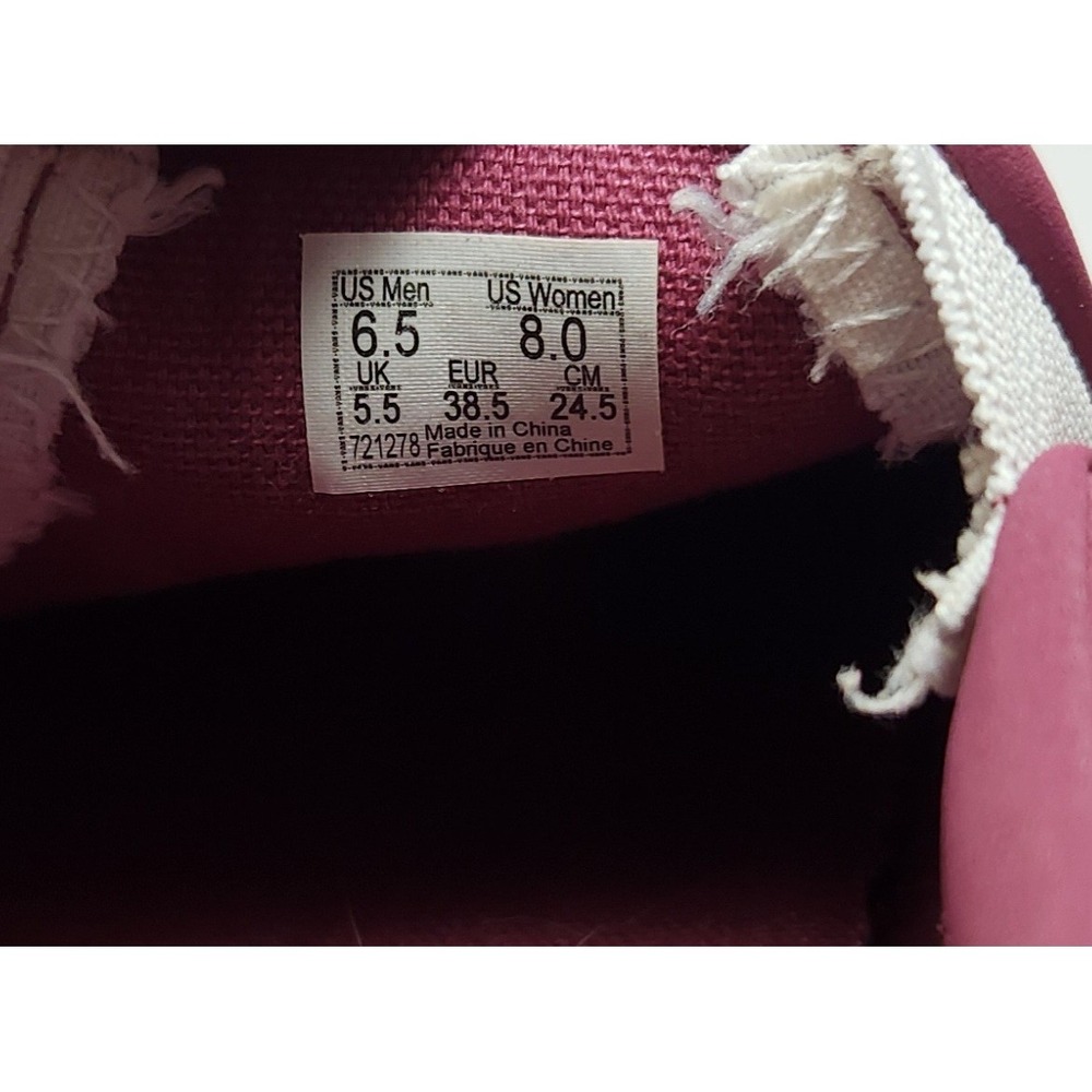 VANS Slip-On Low Top "Dry Rose" Maroon Sneakers Casual Woman's US 8 Men's US 6.5 - Picture 8 of 8